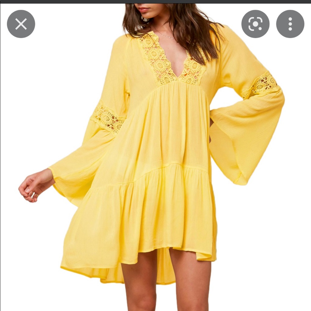 Yellow bathing-suit cover-up. Excellent condition. Light and flowy.